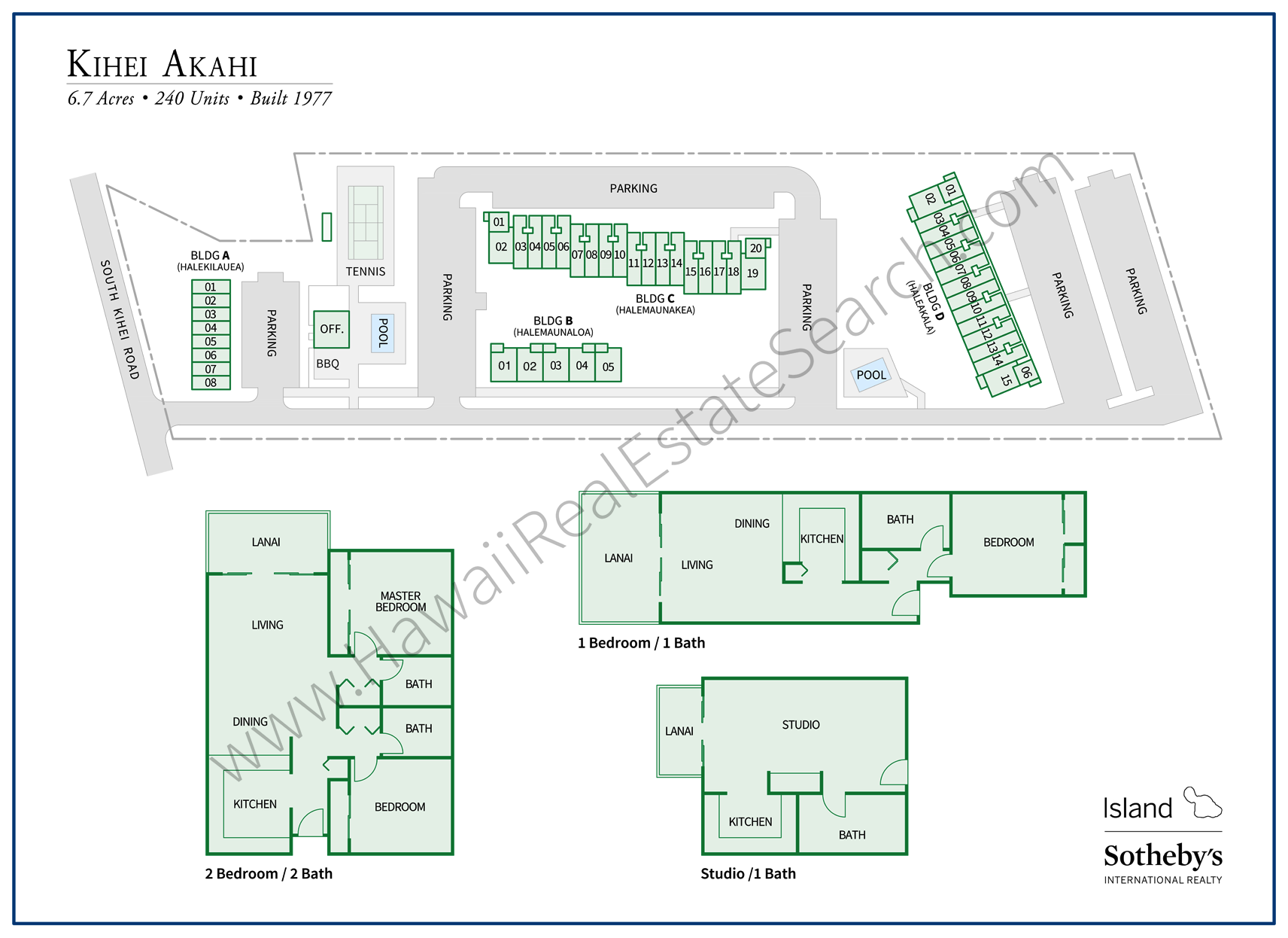 kihei akahi map and floor plans